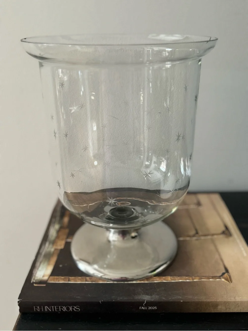 Pottery Barn | Etched Stars Bell Hurricane